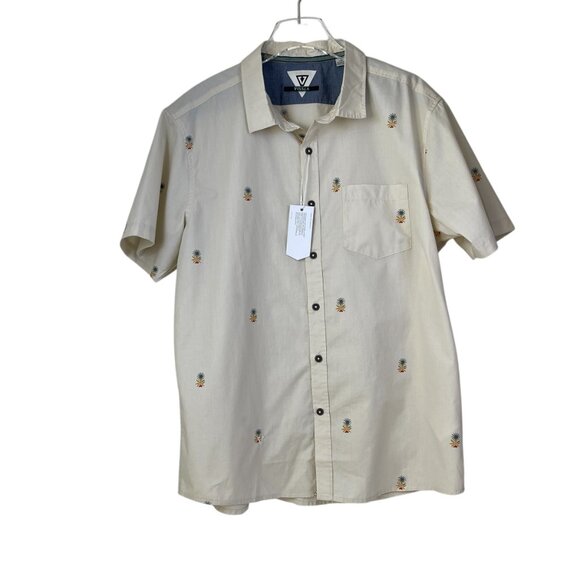 Vissla Button Up Short Sleeve Shirt Men’s Size L NWT Style #M5063FIR - Picture 1 of 8